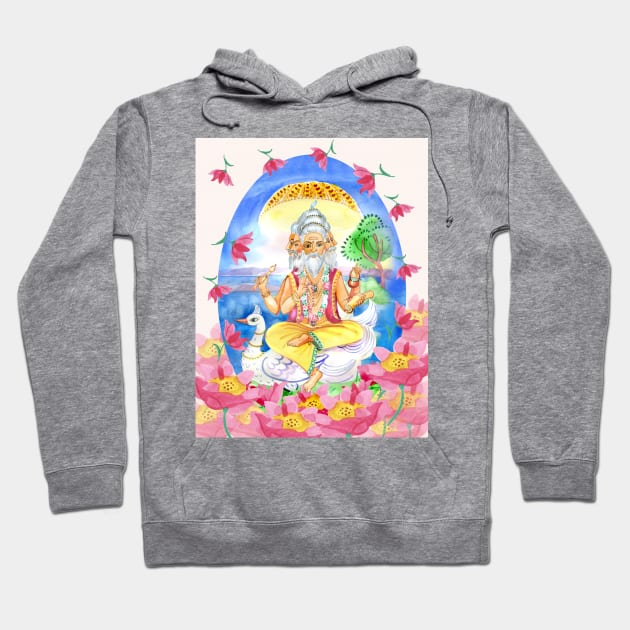 indian god brahma Hoodie by sonaart